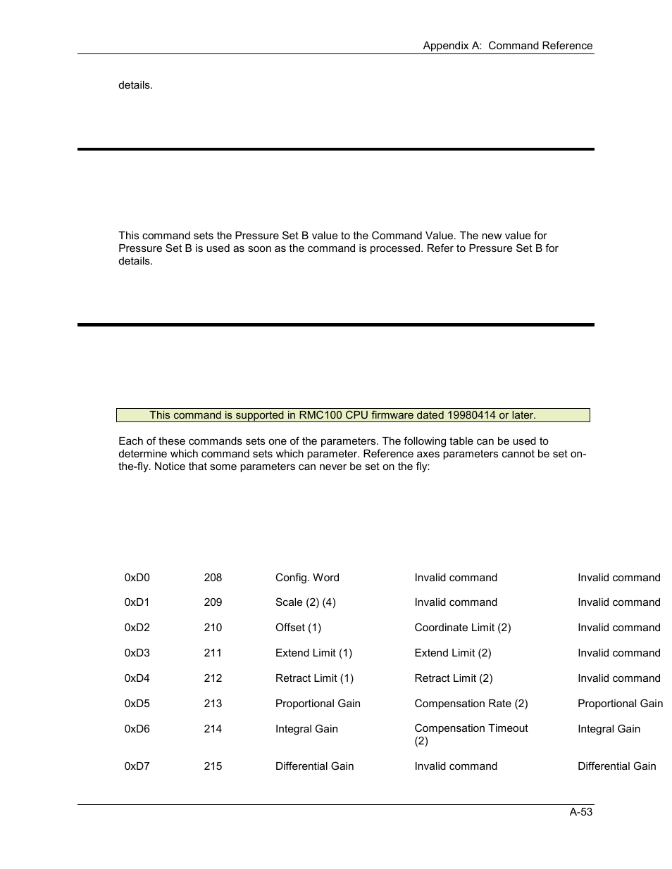 Set pressure set b command, Set parameter on-the-fly, A.2.10 set pressure set b command | A.2.11 set parameter on-the-fly | Delta RMC101 User Manual | Page 705 / 951