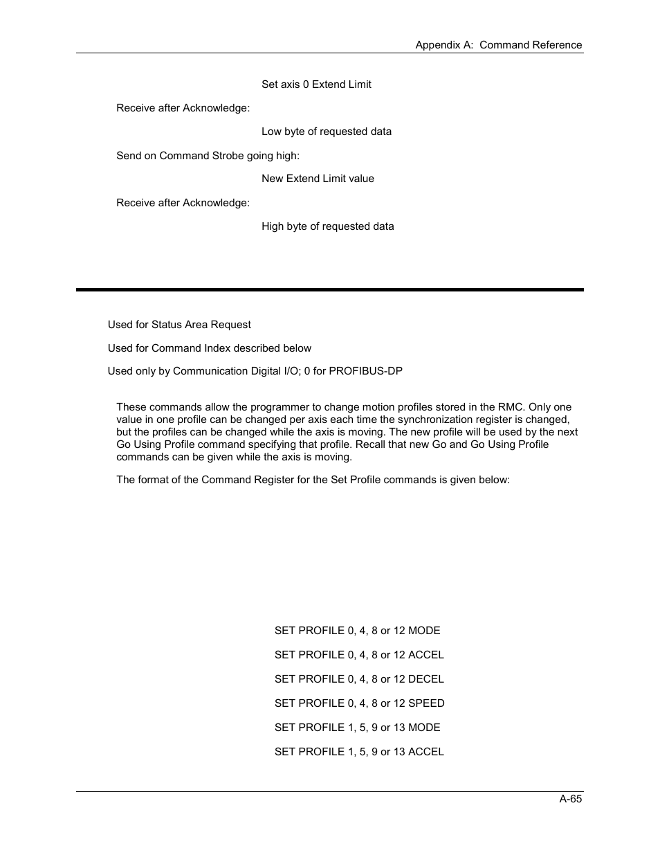 Set profile commands, A.3.7 set profile commands | Delta RMC101 User Manual | Page 717 / 951