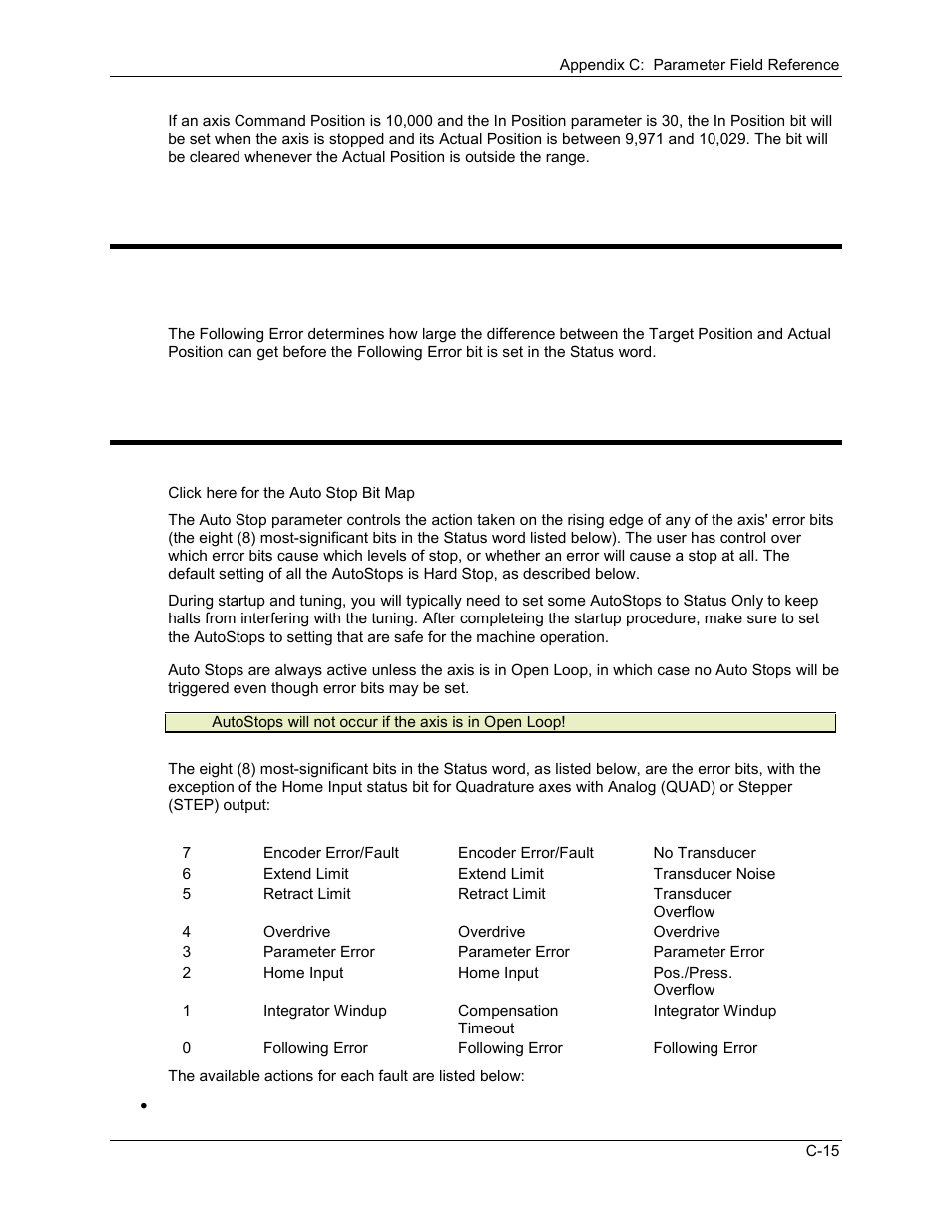 Following error, Auto stop, C.1.20 following error | C.1.21 auto stop | Delta RMC101 User Manual | Page 785 / 951