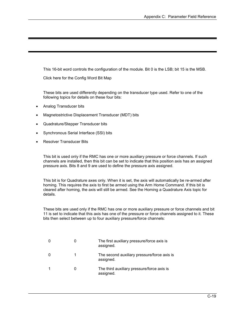 Configuration word, C.2 quadrature with analog output parameters, C.2.1 configuration word | Delta RMC101 User Manual | Page 789 / 951