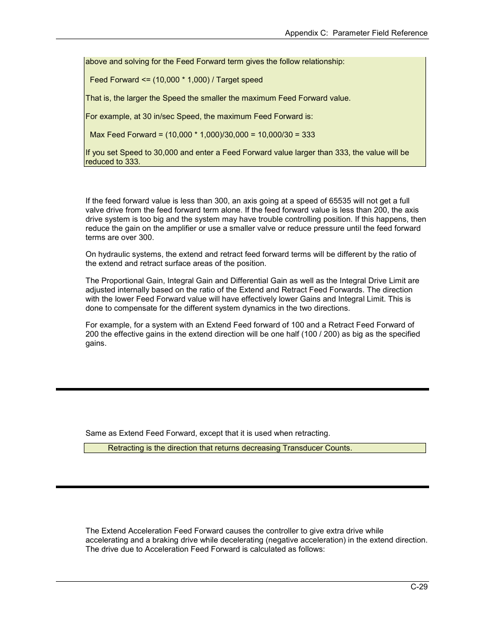 Retract feed forward, Extend acceleration feed forward, C.2.12 retract feed forward | C.2.13 extend acceleration feed forward | Delta RMC101 User Manual | Page 799 / 951