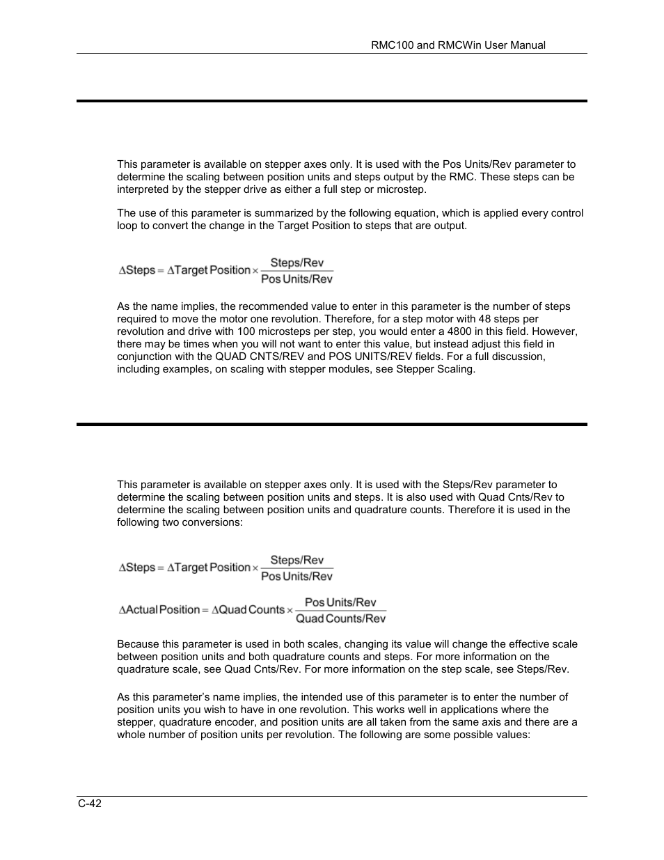 Steps/rev, Pos units/rev, C.3.9 steps/rev | C.3.10 pos units/rev | Delta RMC101 User Manual | Page 812 / 951