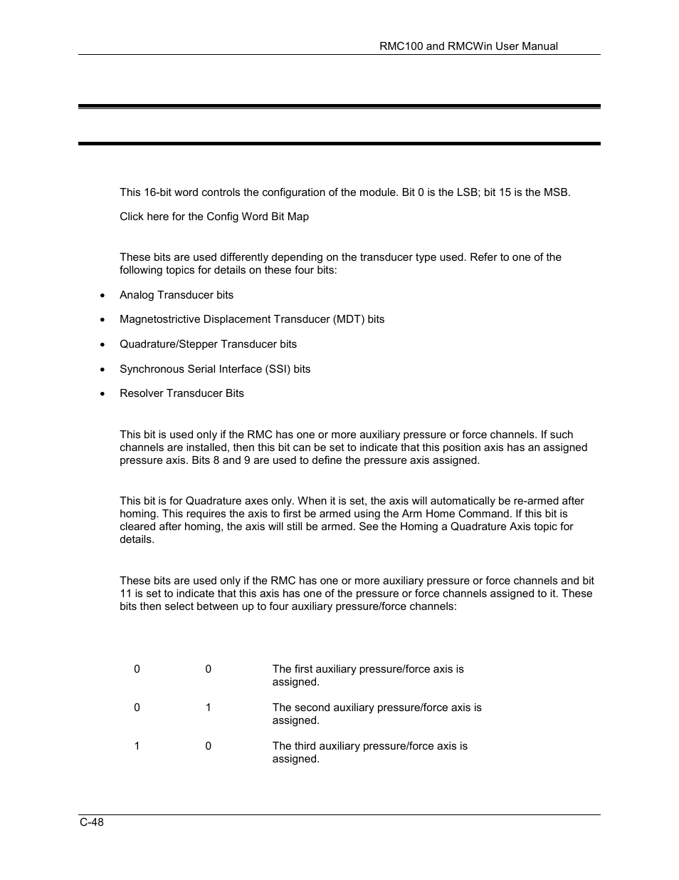 Configuration word, C.4 ssi with stepper output parameters, C.4.1 configuration word | Delta RMC101 User Manual | Page 818 / 951