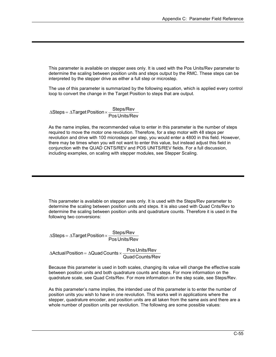 Steps/rev, Pos units/rev, C.4.9 steps/rev | C.4.10 pos units/rev | Delta RMC101 User Manual | Page 825 / 951