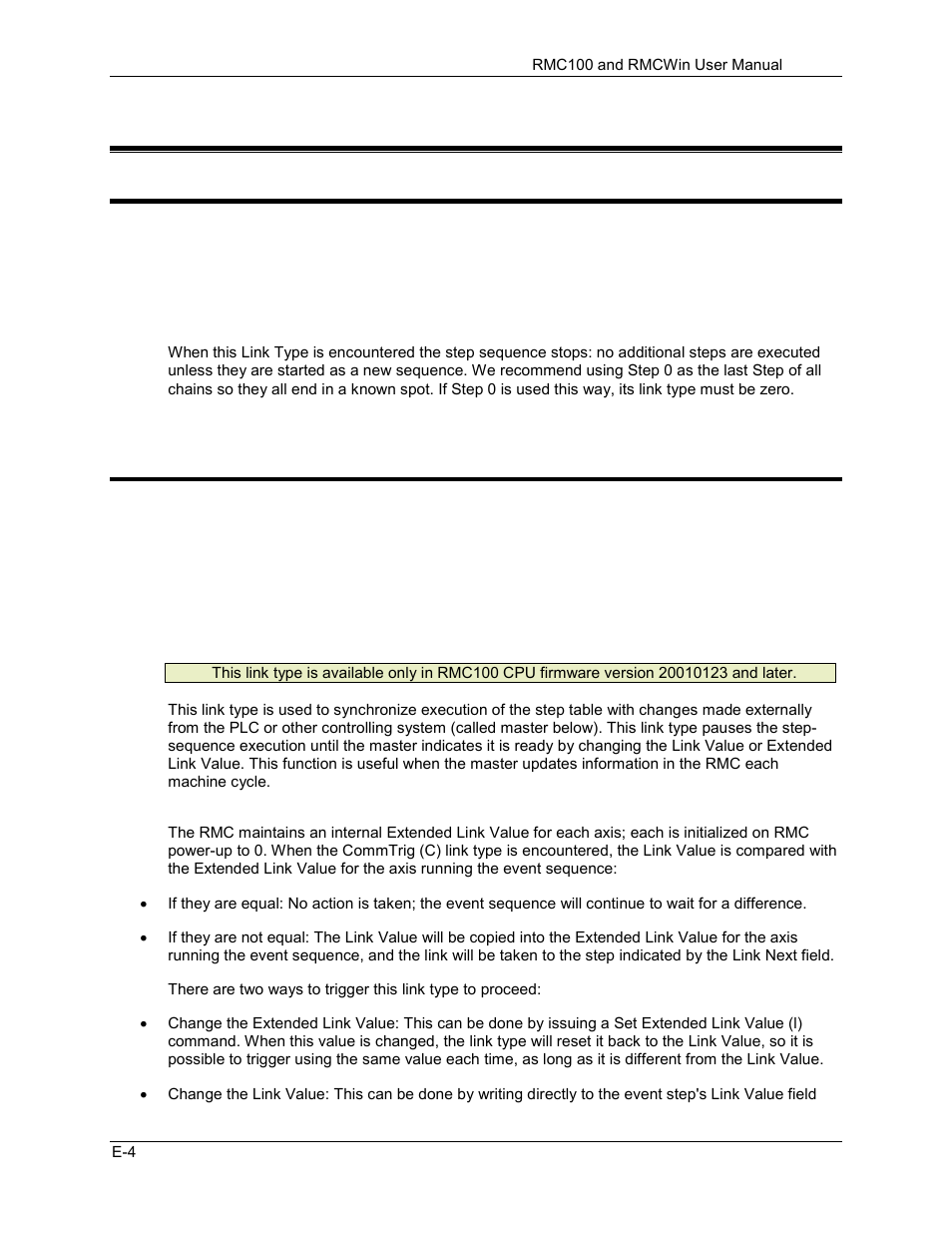 Link type - end of sequence, Link type - comm trigger, E.4 system-wide link types | E.4.1 link type - end of sequence, E.4.2 link type - comm trigger | Delta RMC101 User Manual | Page 894 / 951