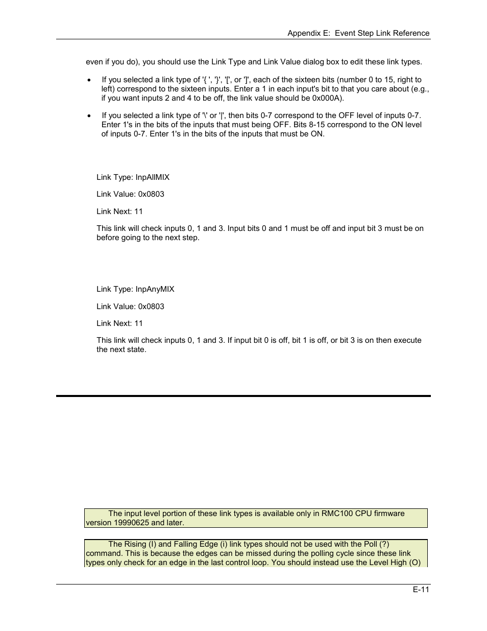 Link type - inputs, single (level/edge), E.4.6 link type - inputs, single (level/edge) | Delta RMC101 User Manual | Page 901 / 951