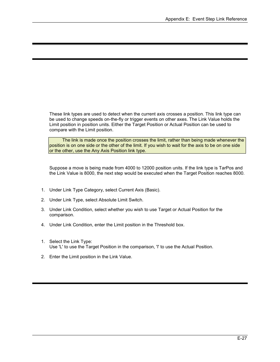 Link type - current axis absolute limit switch, Link type - current axis relative limit switch, E.5 current axis link types | Delta RMC101 User Manual | Page 917 / 951