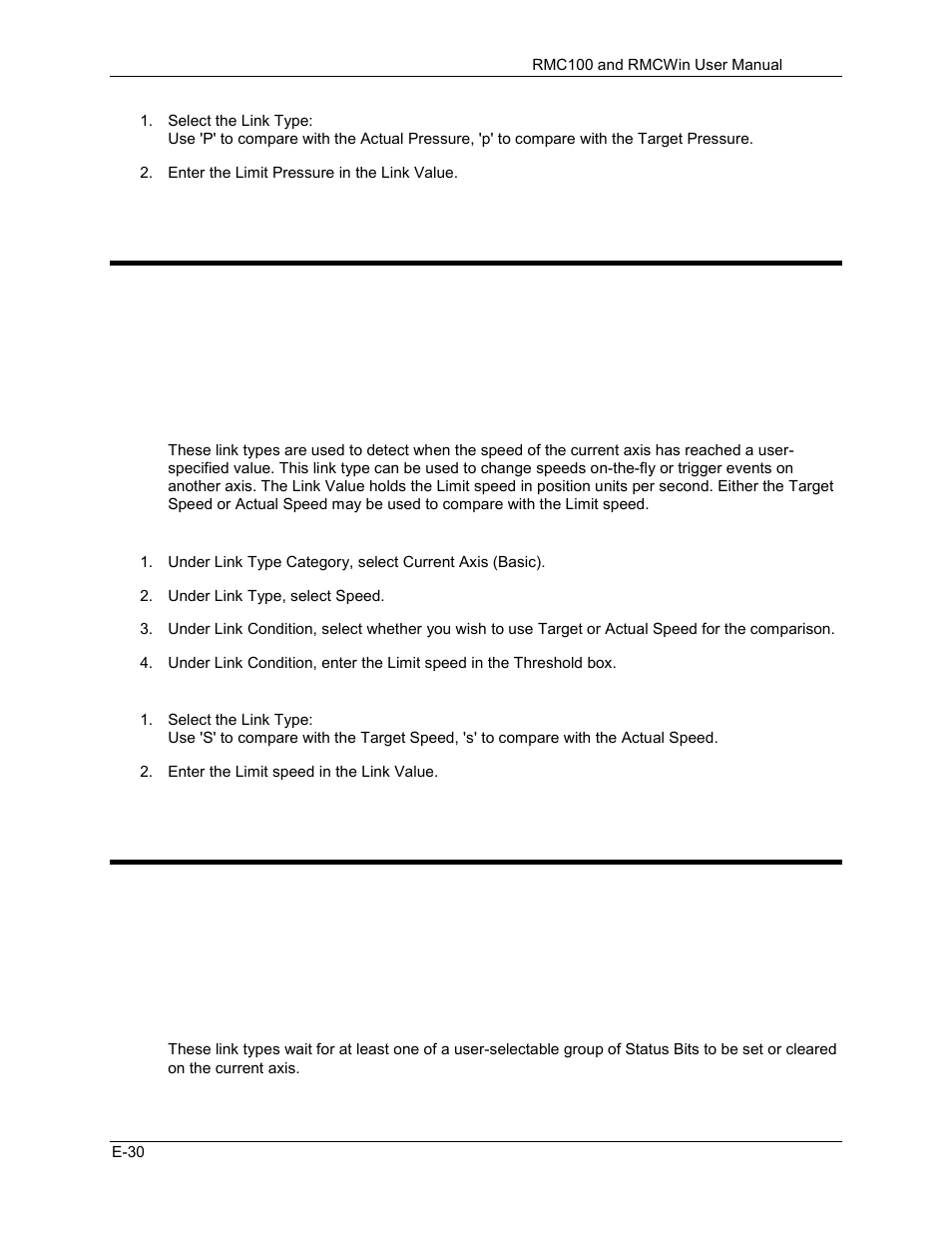 Link type - current axis speed, Link type - current axis status bits, E.5.4 link type - current axis speed | E.5.5 link type - current axis status bits | Delta RMC101 User Manual | Page 920 / 951