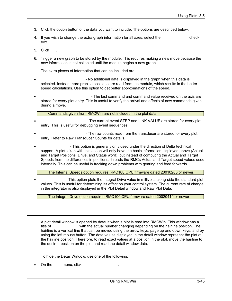 Using the plot detail window, Using the plot detail window -45, 5 using the plot detail window | Delta RMC101 User Manual | Page 95 / 951