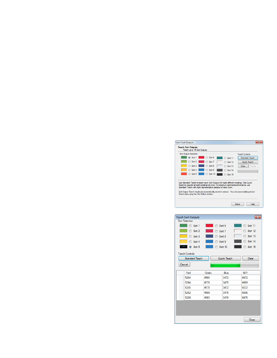 Teaching, 1 teaching using the setup wizard, 2 teaching using the teach outputs screen | Teaching using the setup wizard, Teaching using the teach outputs screen | Delta CS24D User Manual | Page 14 / 34