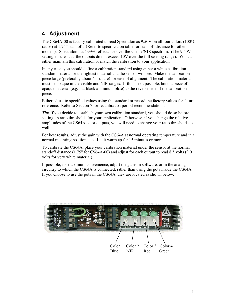 Adjustment | Delta CS64A User Manual | Page 11 / 22