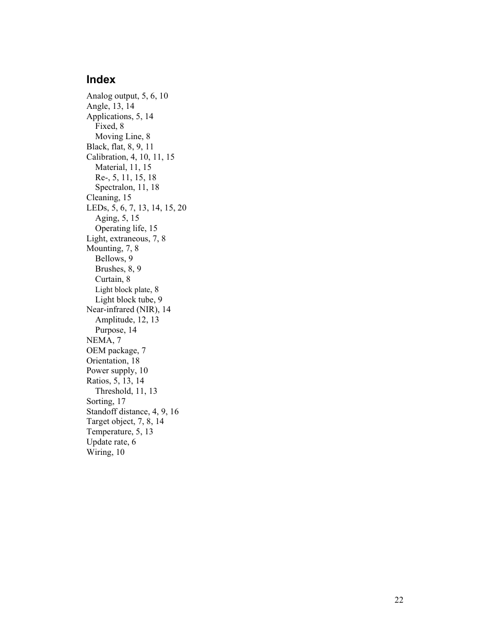 Index | Delta CS64A User Manual | Page 22 / 22