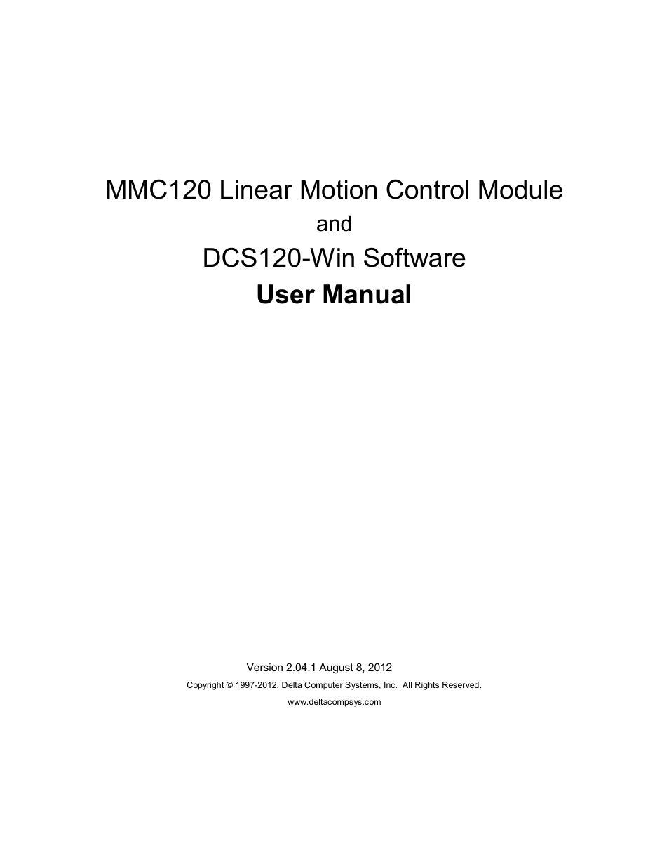 Delta MMC120 User Manual | 150 pages