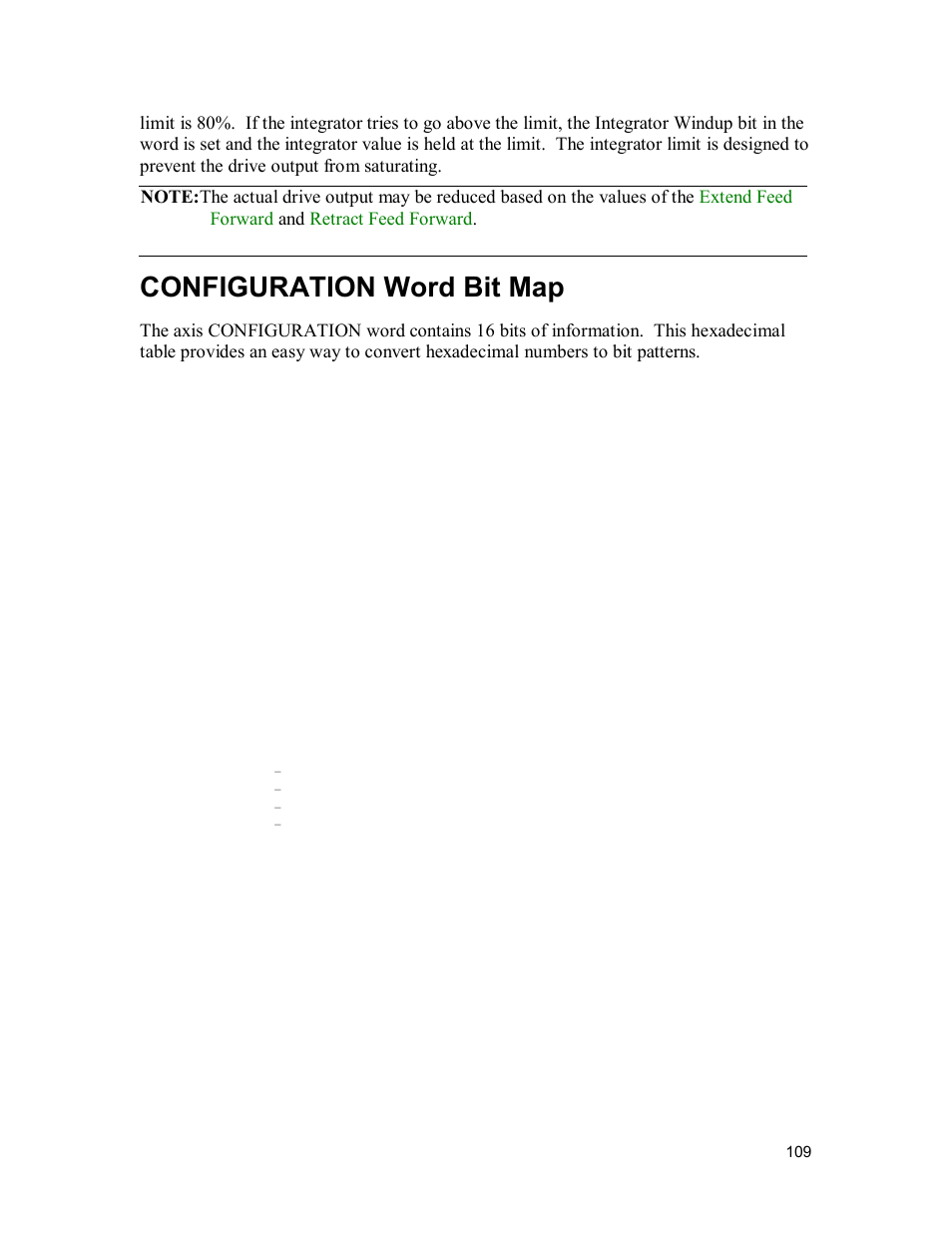 Configuration word bit map | Delta MMC120 User Manual | Page 109 / 150