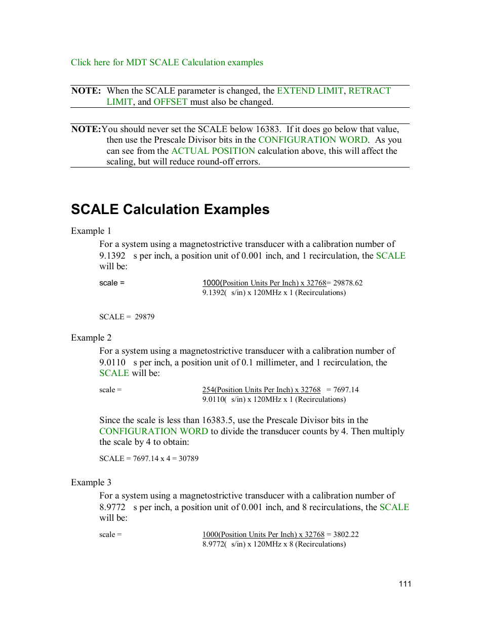 Scale calculation examples | Delta MMC120 User Manual | Page 111 / 150