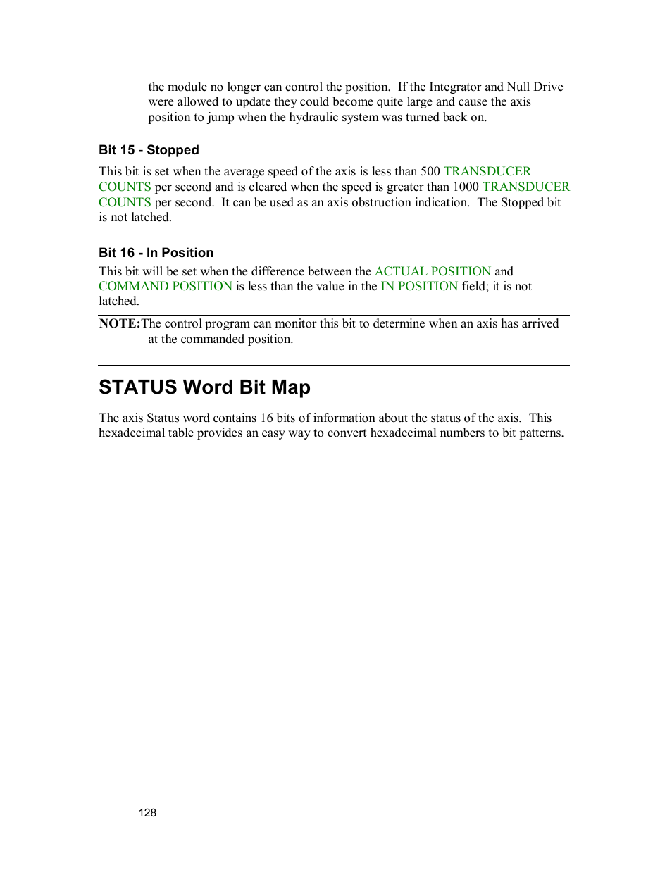 Status word bit map | Delta MMC120 User Manual | Page 128 / 150