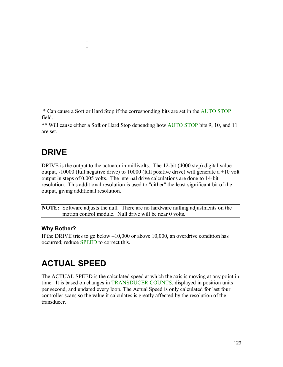 Drive, Actual speed | Delta MMC120 User Manual | Page 129 / 150