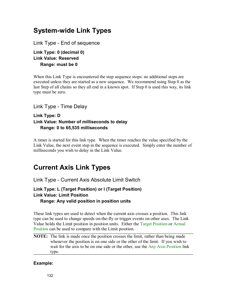 System-wide link types, Current axis link types | Delta MMC120 User Manual | Page 132 / 150