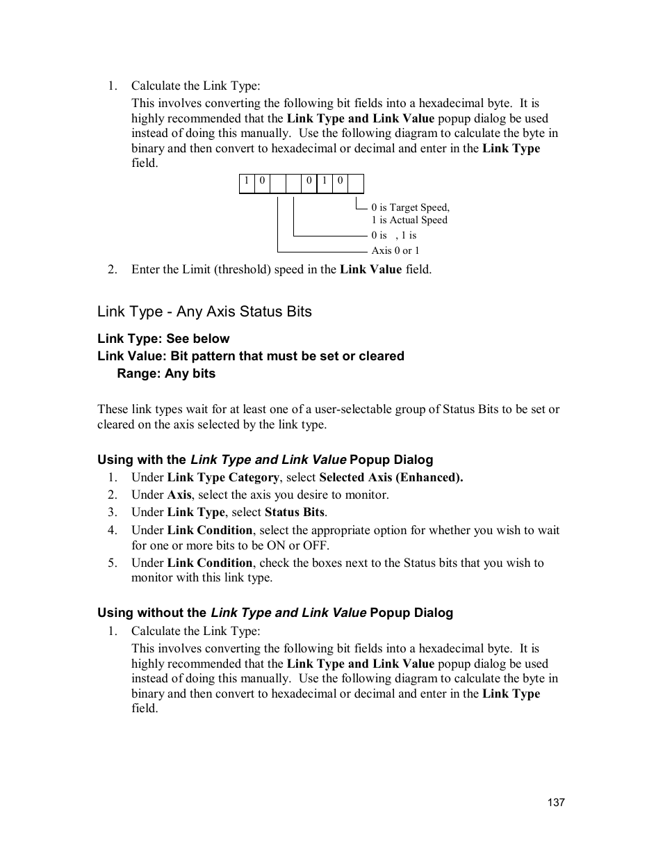 Link type - any axis status bits | Delta MMC120 User Manual | Page 137 / 150