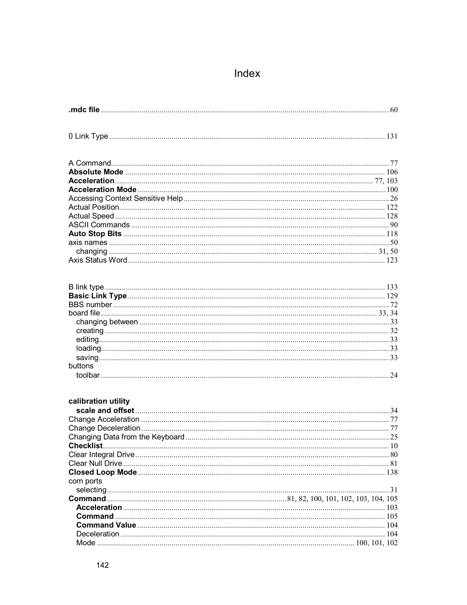 Index | Delta MMC120 User Manual | Page 142 / 150