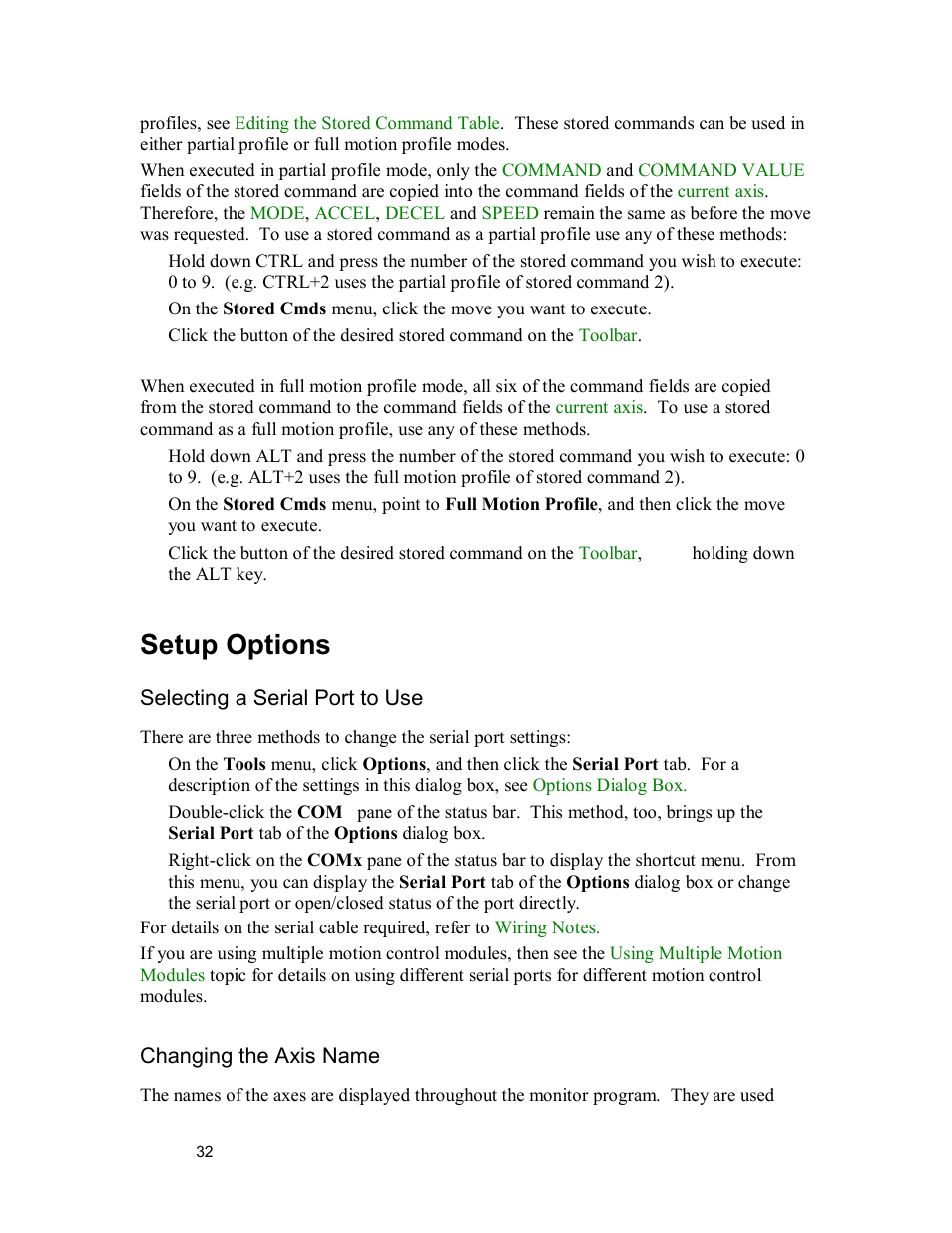 Setup options | Delta MMC120 User Manual | Page 32 / 150