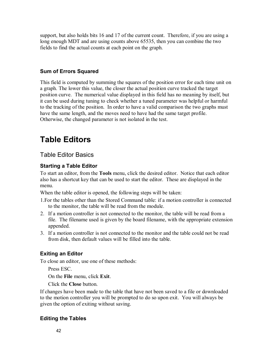 Table editors | Delta MMC120 User Manual | Page 42 / 150