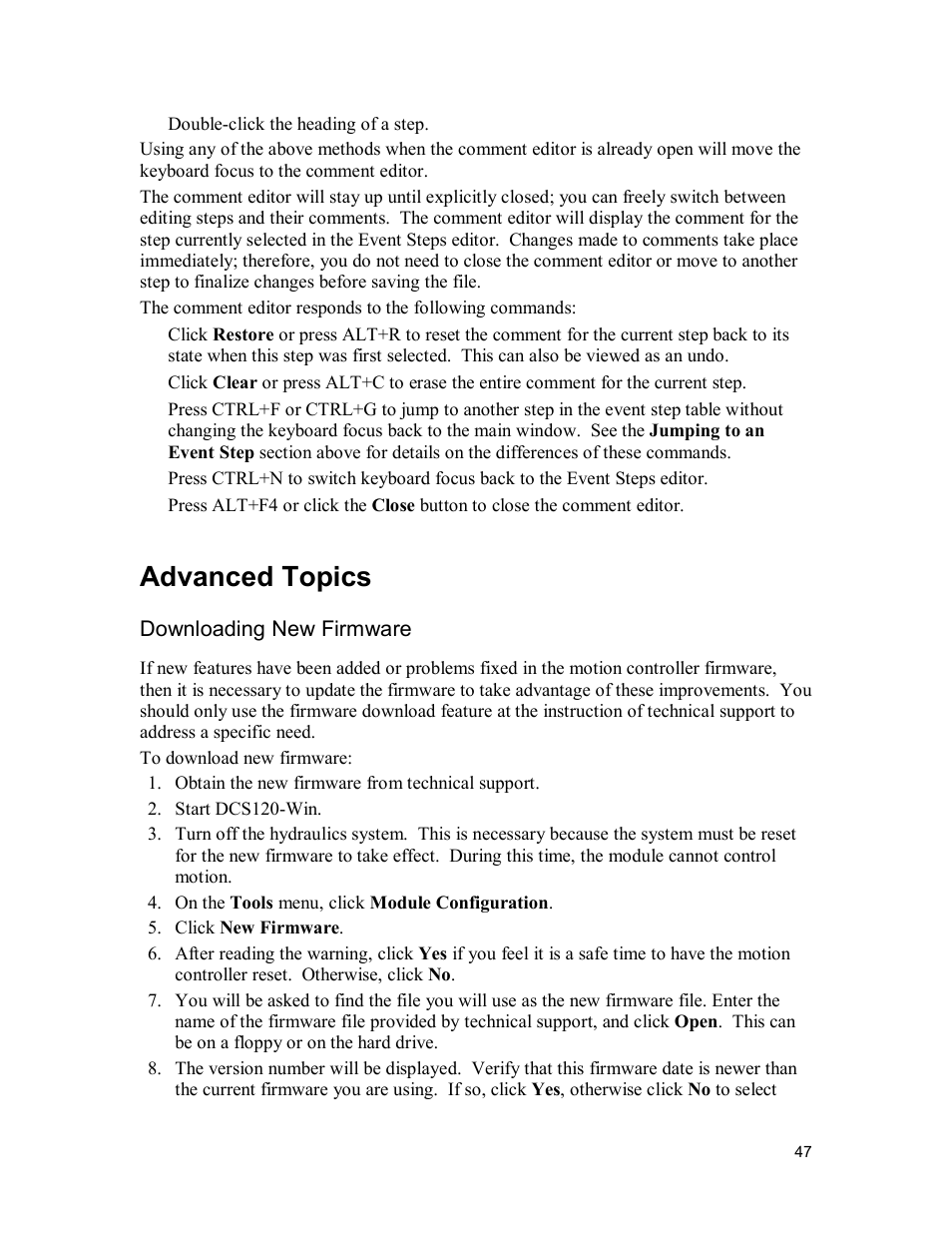 Advanced topics | Delta MMC120 User Manual | Page 47 / 150