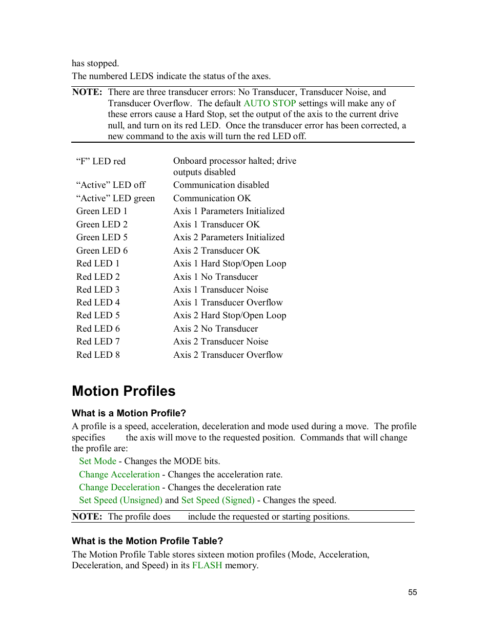 Motion profiles | Delta MMC120 User Manual | Page 55 / 150