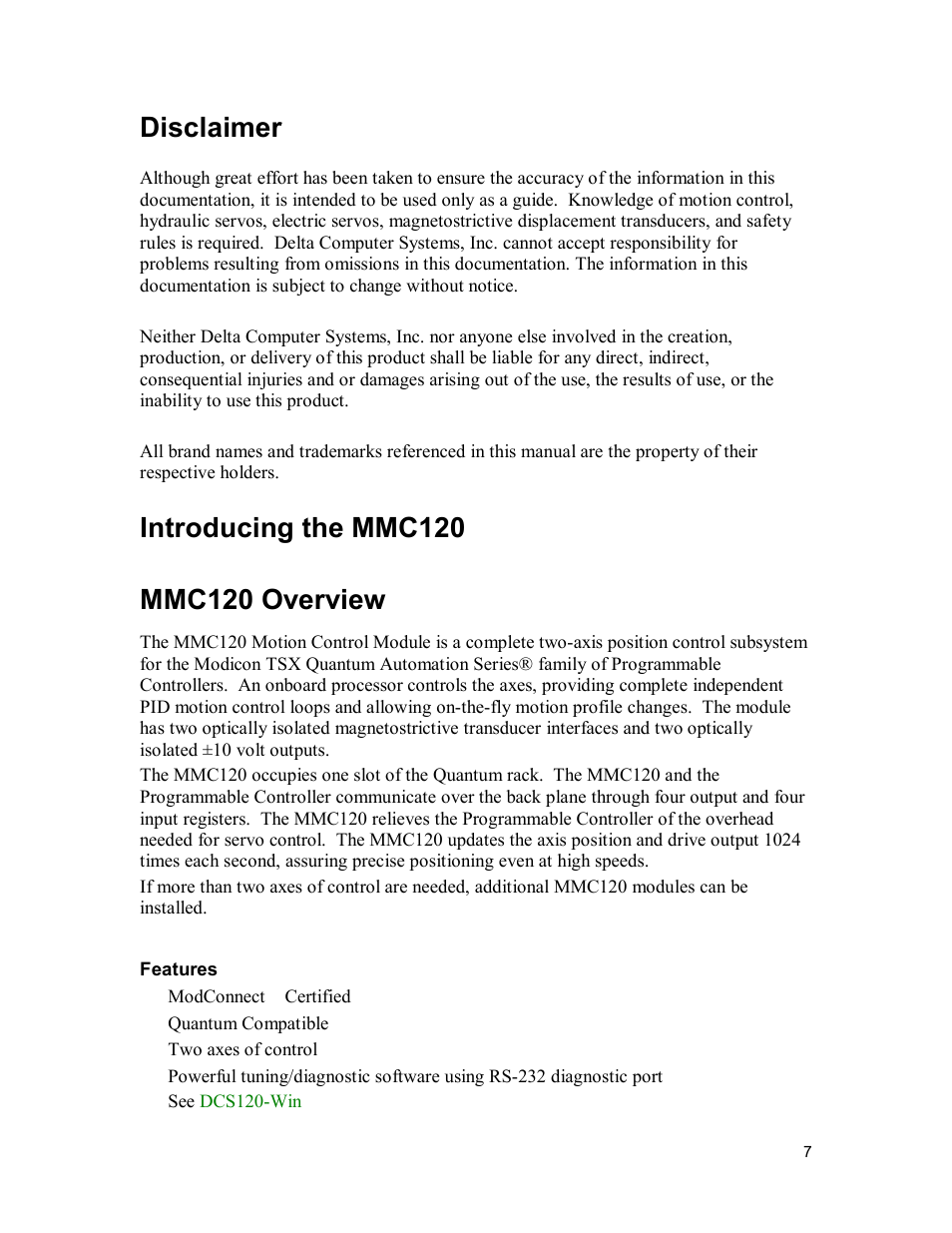 Disclaimer | Delta MMC120 User Manual | Page 7 / 150