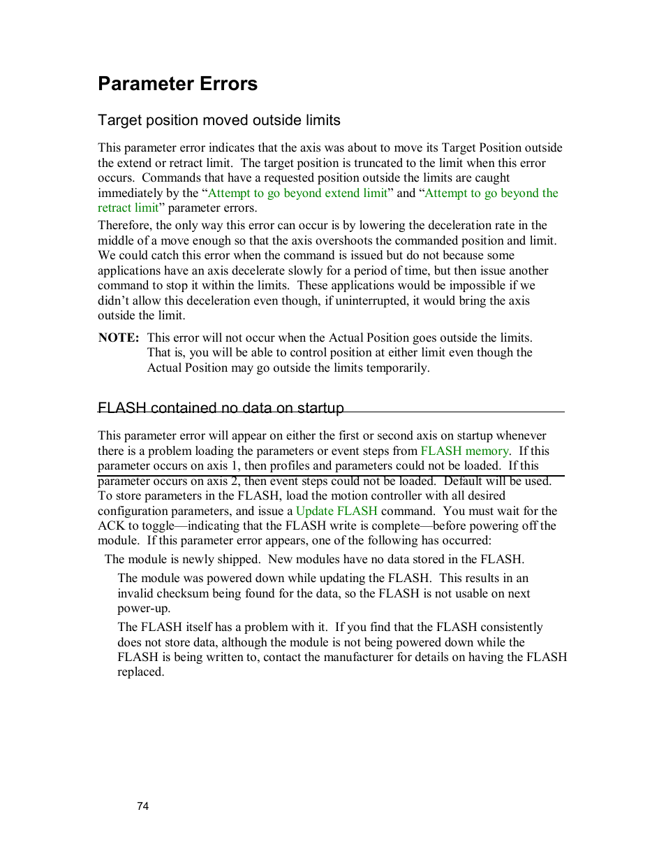 Parameter errors | Delta MMC120 User Manual | Page 74 / 150