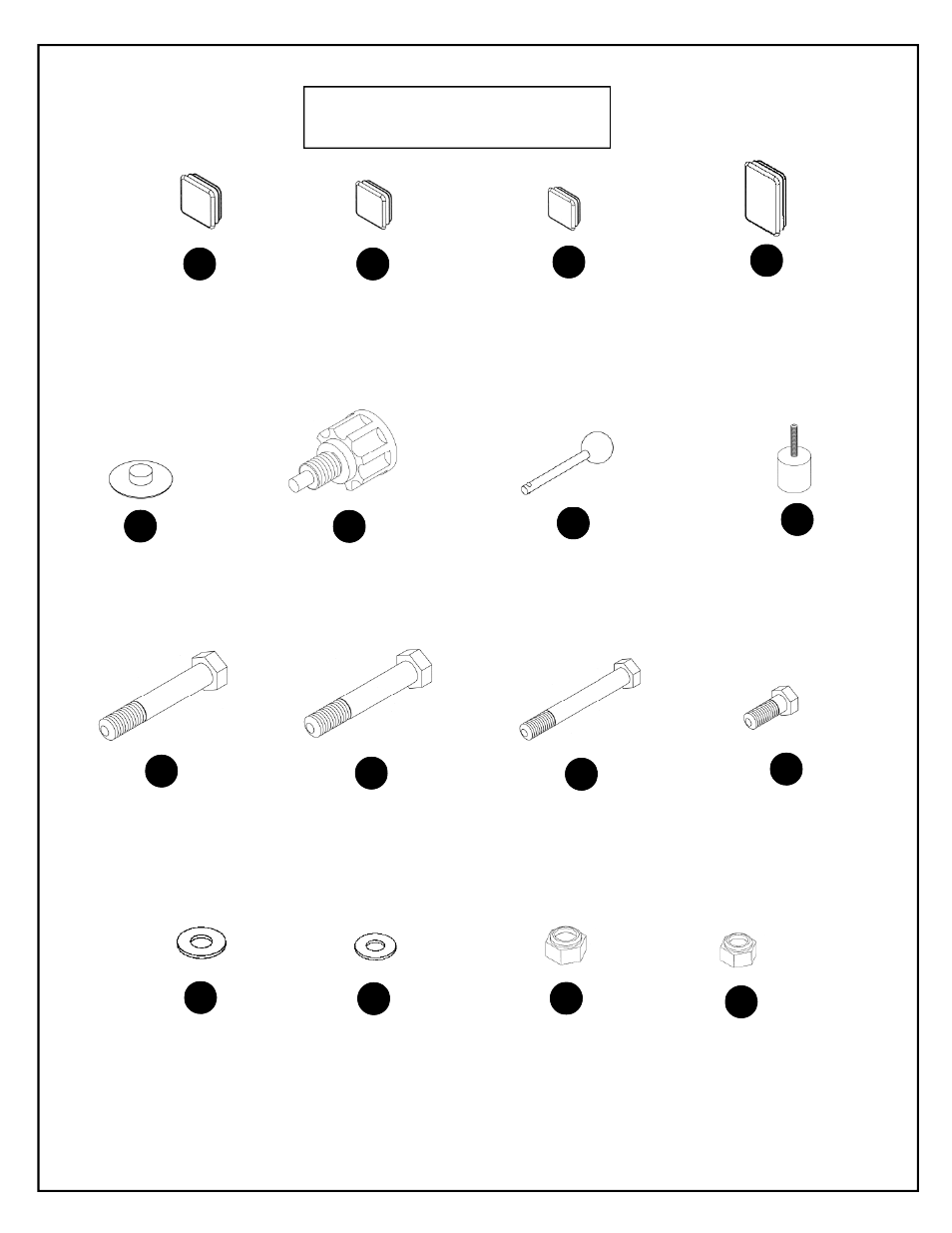 Hardware | Deltech Fitness DF1000- Olympic Weight Bench User Manual | Page 3 / 12