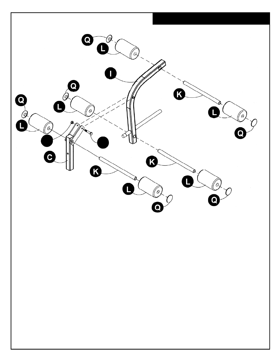 Leg extension assembly w | Deltech Fitness DF1000- Olympic Weight Bench User Manual | Page 5 / 12
