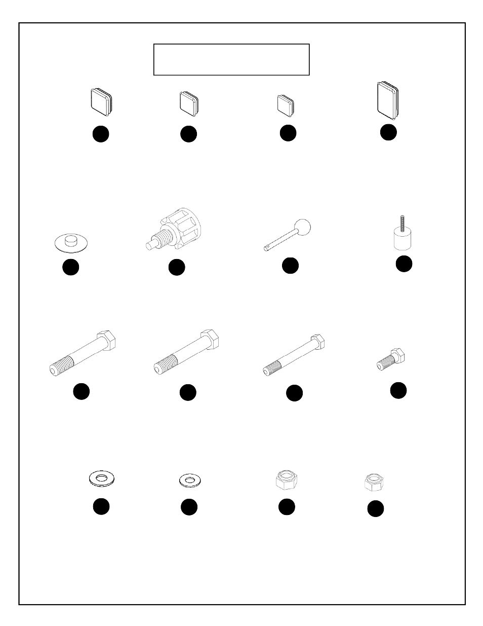 Hardware | Deltech Fitness DF1050- Olympic Squat Combo Bench User Manual | Page 3 / 16