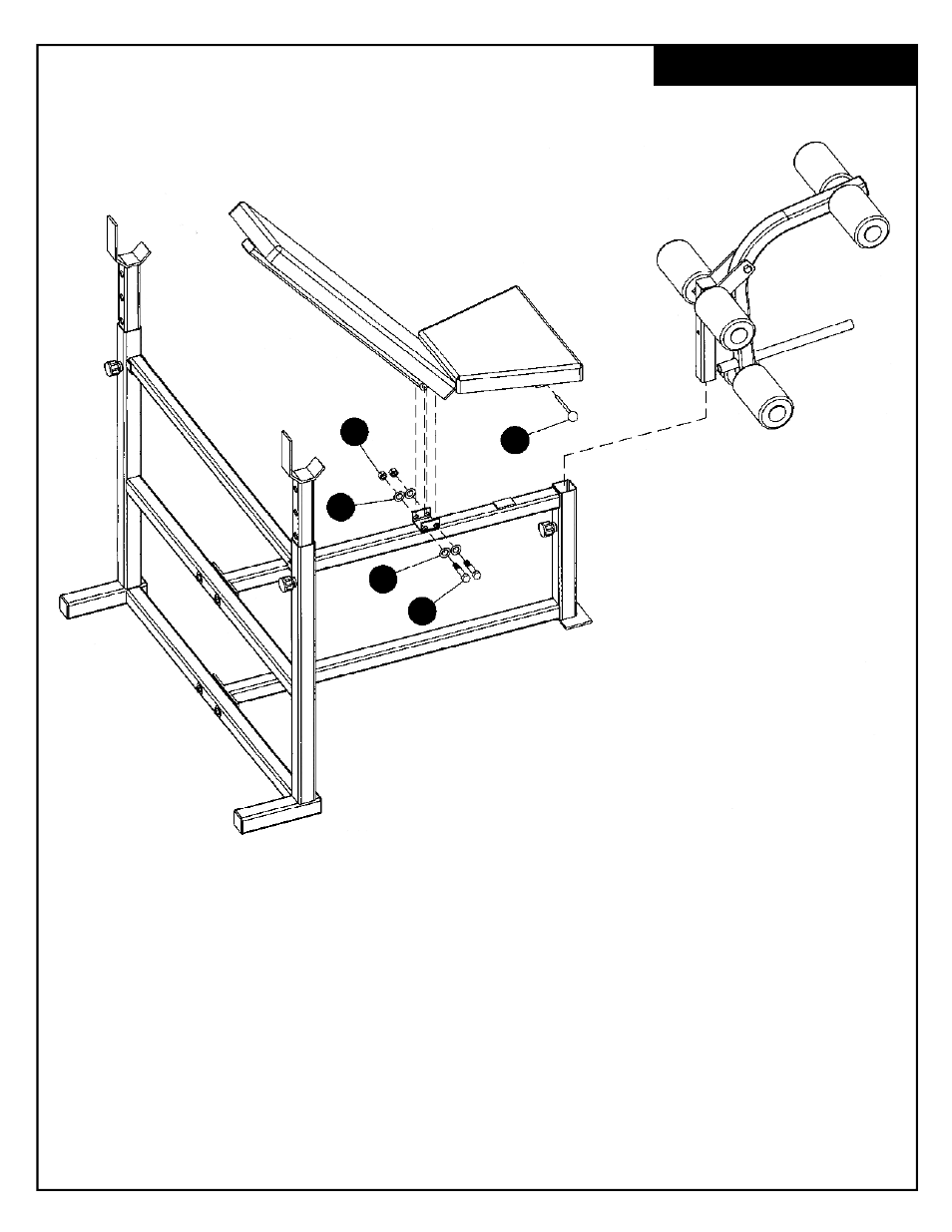 Final assembly | Deltech Fitness DF1050- Olympic Squat Combo Bench User Manual | Page 8 / 16