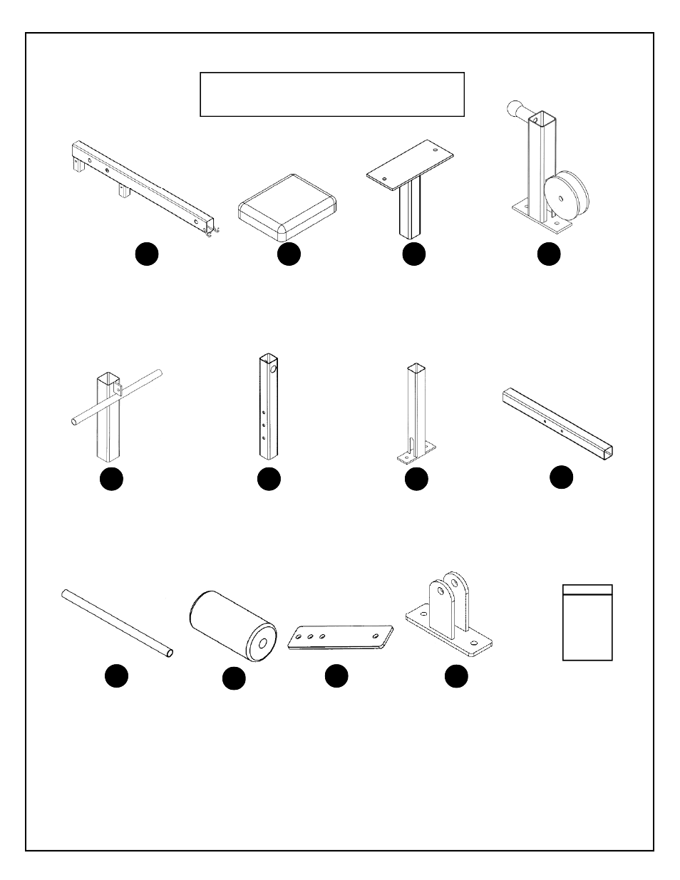 Box contents | Deltech Fitness DF906- Lat/Row Machine User Manual | Page 3 / 16