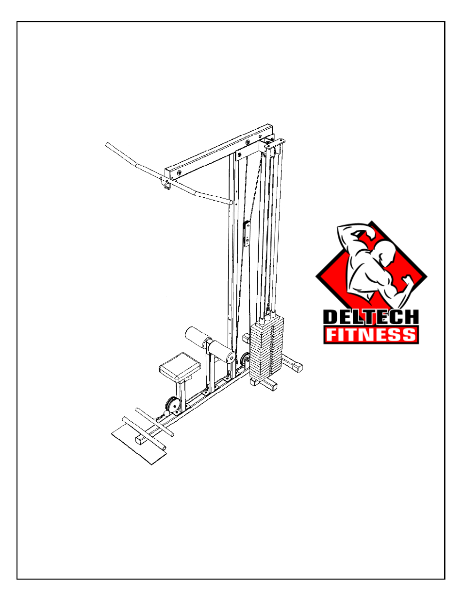 Deltech Fitness DF908- Stack Loaded Lat Machine User Manual | 23 pages