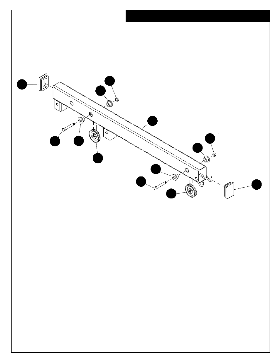 Upper pulley frame assembly | Deltech Fitness DF908- Stack Loaded Lat Machine User Manual | Page 10 / 23