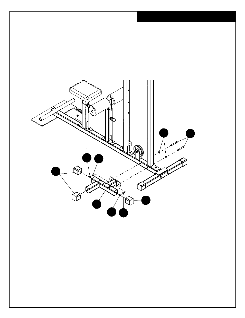 Lower frame assembly | Deltech Fitness DF908- Stack Loaded Lat Machine User Manual | Page 16 / 23