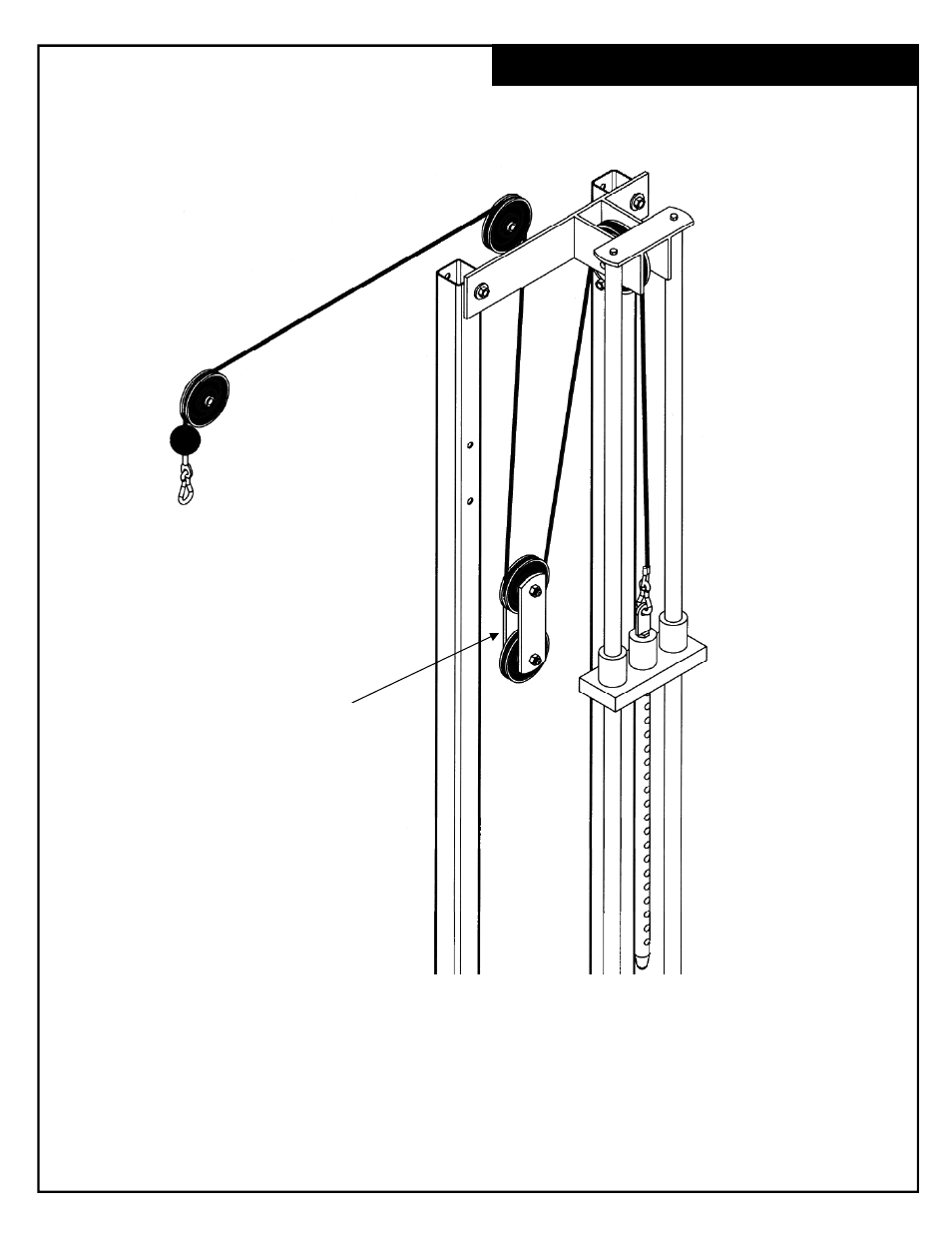 Upper cable installation | Deltech Fitness DF908- Stack Loaded Lat Machine User Manual | Page 19 / 23
