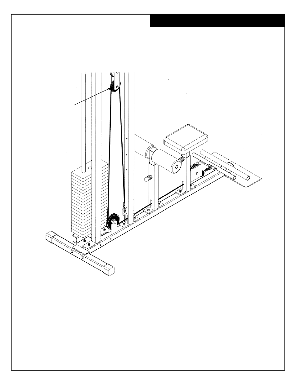 Lower cable installation | Deltech Fitness DF908- Stack Loaded Lat Machine User Manual | Page 20 / 23