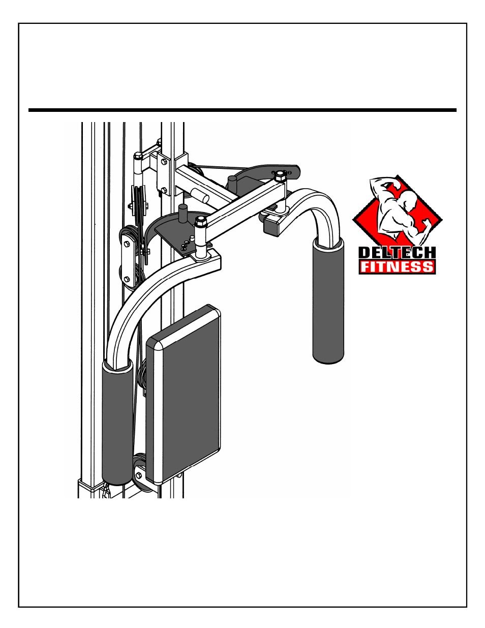 Assembly instructions for the df832 pec attachment | Deltech Fitness DF930- Lat Pulldown with Pec Dec User Manual | Page 14 / 26