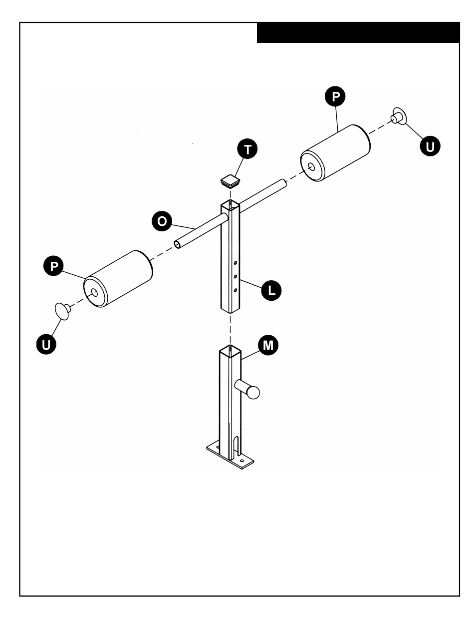 Leg hold down assembly | Deltech Fitness DF930- Lat Pulldown with Pec Dec User Manual | Page 8 / 26