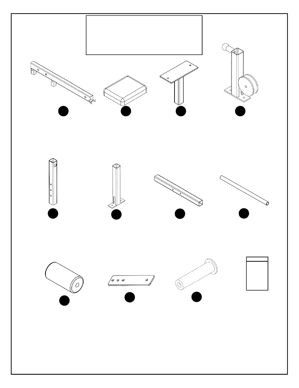 Df906 box contents | Deltech Fitness HG935- Ultimate Lat Machine User Manual | Page 3 / 33