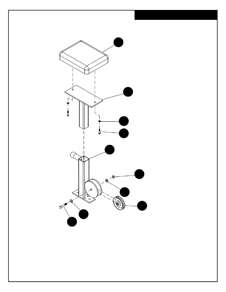 Seat frame assembly h i | Deltech Fitness HG935- Ultimate Lat Machine User Manual | Page 7 / 33