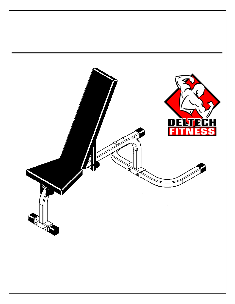 Deltech Fitness DF9000- Flat/Incline Dumbbell Bench User Manual | 8 pages