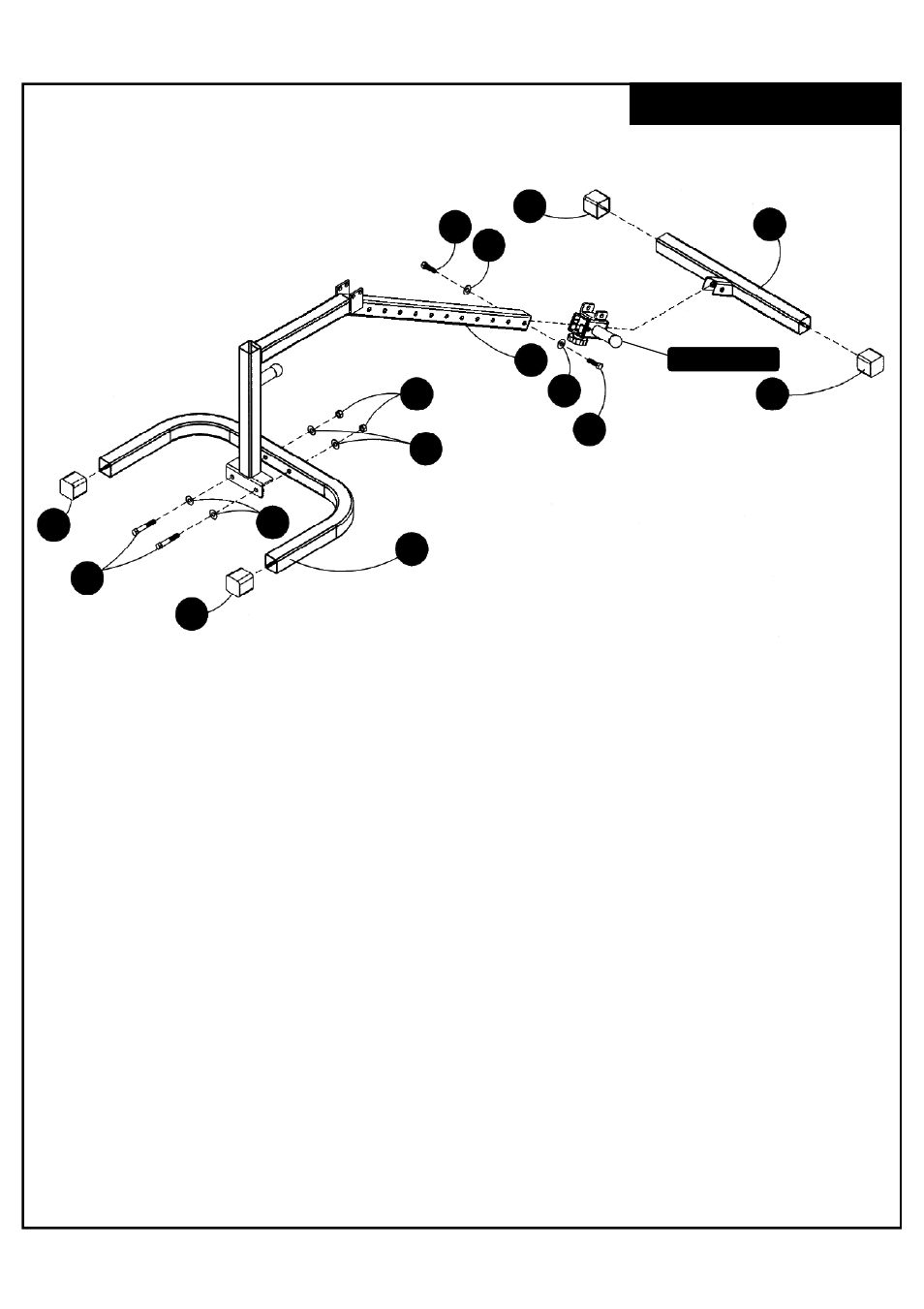 Frame assembly | Deltech Fitness DF9500- Flat/Incline/Decline Bench User Manual | Page 6 / 12