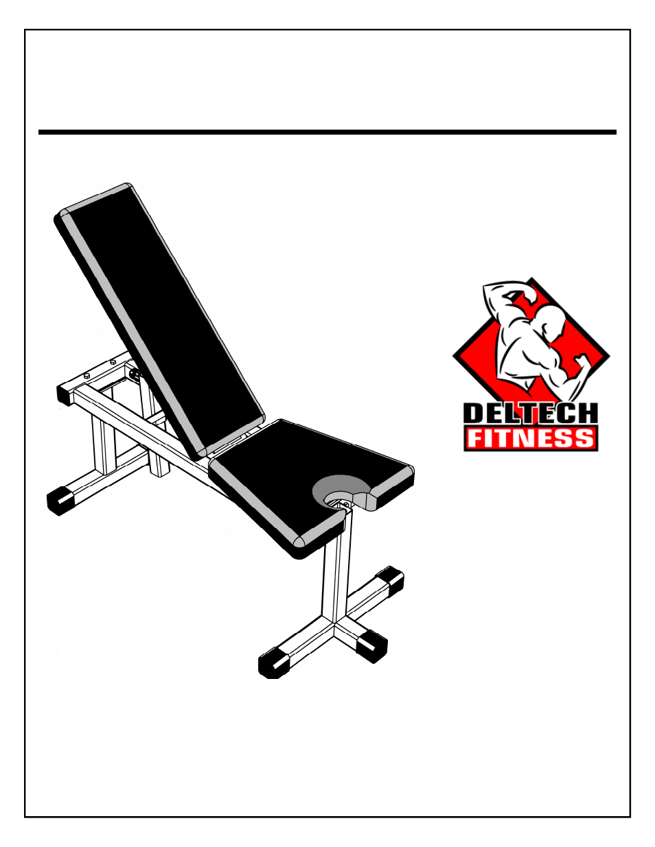 Deltech Fitness DF102- Two In One Flat to Incline Bench User Manual | 10 pages