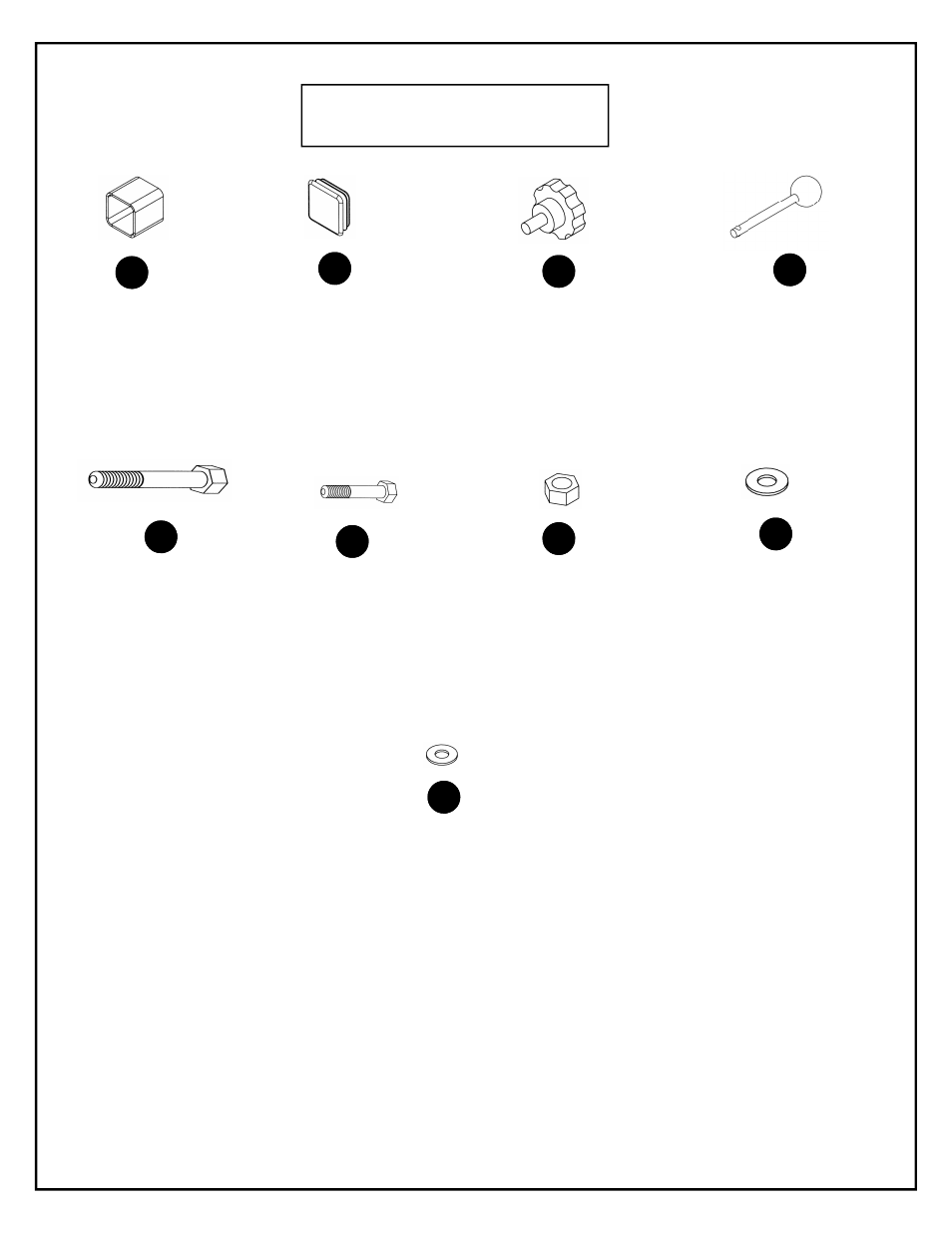 Hardware | Deltech Fitness DF102- Two In One Flat to Incline Bench User Manual | Page 3 / 10