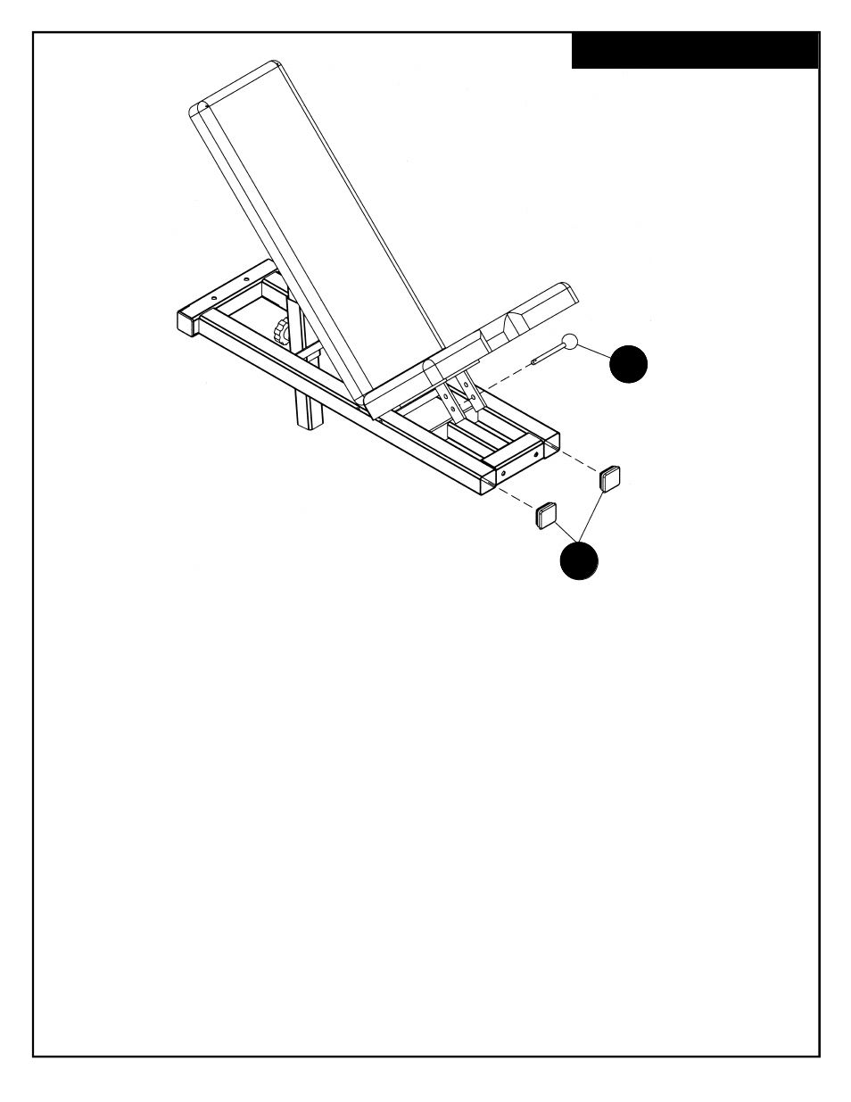 Jh frame assembly | Deltech Fitness DF102- Two In One Flat to Incline Bench User Manual | Page 6 / 10