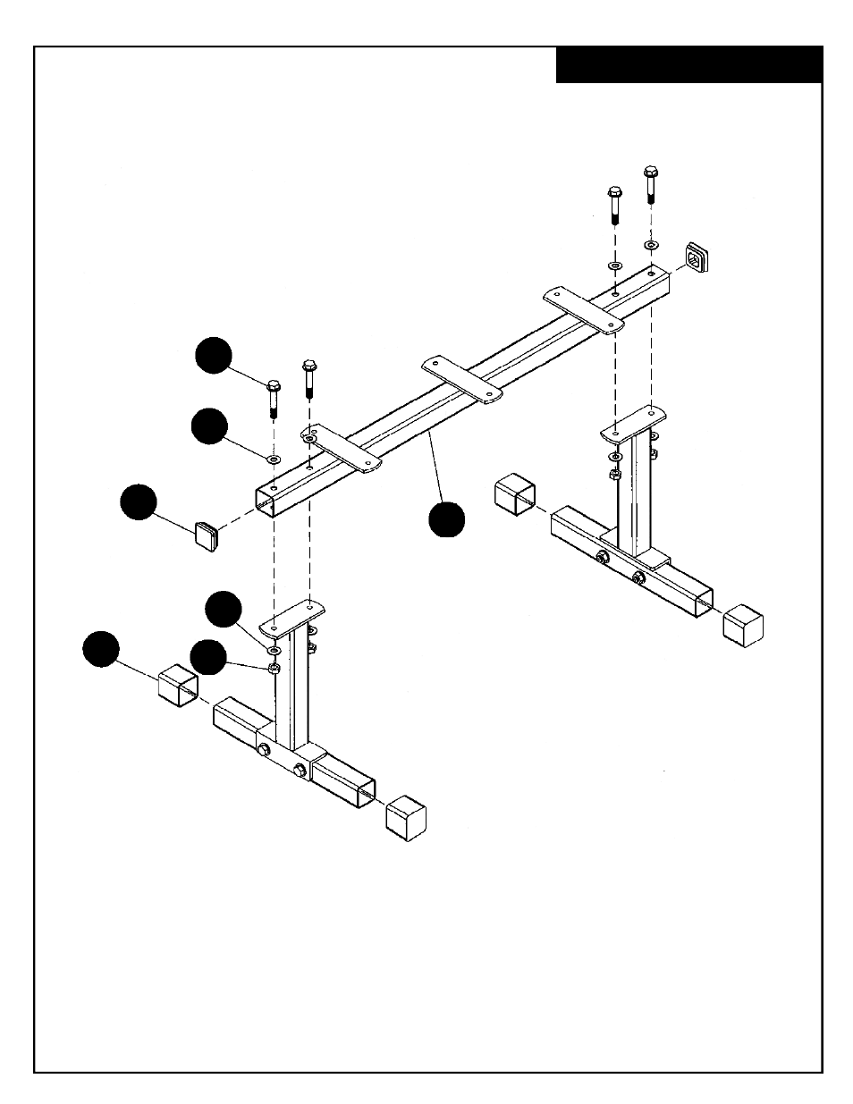 Frame assembly | Deltech Fitness DF1080- Squat Attachment User Manual | Page 4 / 8